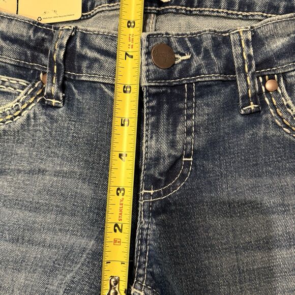 Wrangler Retro Sadie Bootcut Jeans Sz 25 32L Low Rise Blue Denim Embroidered New - Picture 7 of 11